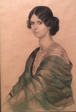 23-Портрет М.И.Ершовой (в замужестве Тарлецкой)  1912 Бумага, графитный карандаш, уголь, акварель, белила Частное собрание, Москва.JPG