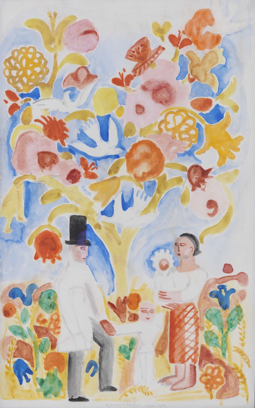 Мария Синякова. Дерево жизни. 1914. Акварель на бумаге.jpg