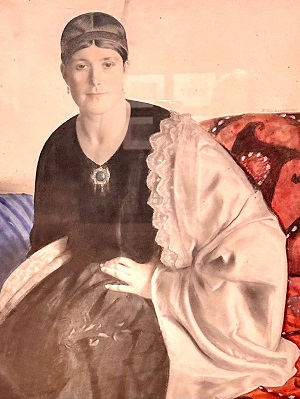 21-Портрет Л.И.Шеталовой 1920 Бумага, графитный карандаш, акварель ГТГ.JPG