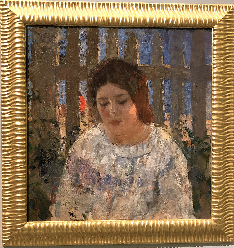 17а-Девушка, освещенная солнцем (портрет сестры Лизы). 1900-е. Холст, масло. Частное собрание.jpg