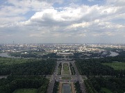 Вид на Москву с самой высокой обзорной площадки главного здания МГУ. Туда никого не пускают, а я попала в качестве переводчика, сопровождая иностранную делегацию.