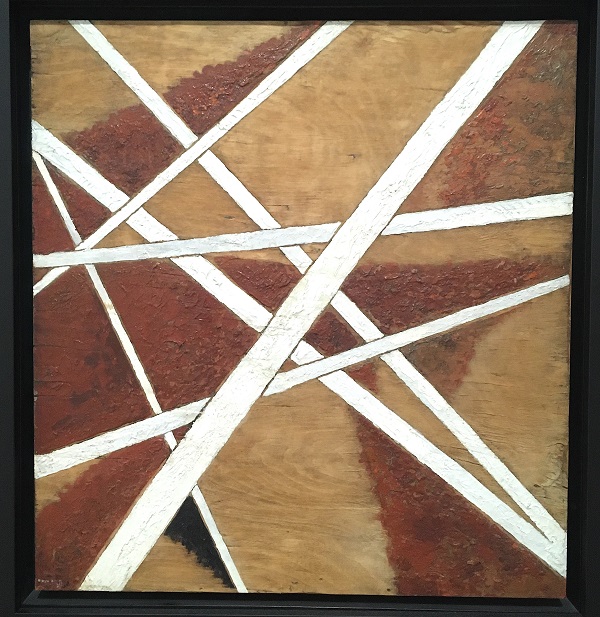 6-Любовь Попова. ространственно-силовое построение. 1921. Фанера (паркетаэ) Масло ГТГ Дар Георгия Костаки в 1977 г..JPG