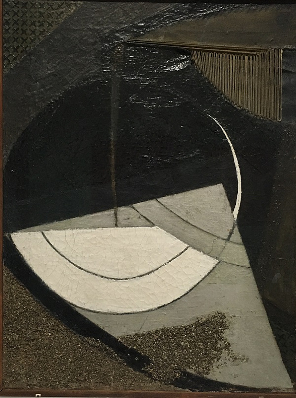 8-Софья Дымшиц-Толстая (1884-1963) Компас. 1910-е Холст, масло, алюминиевая краска, песок, вперевка Самарский областно.JPG