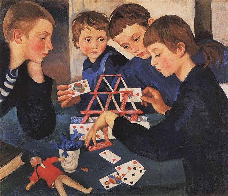 _Серебрякова. Карточный домик. 1919. Государственный Русский музей, Санкт-Петербург.jpg